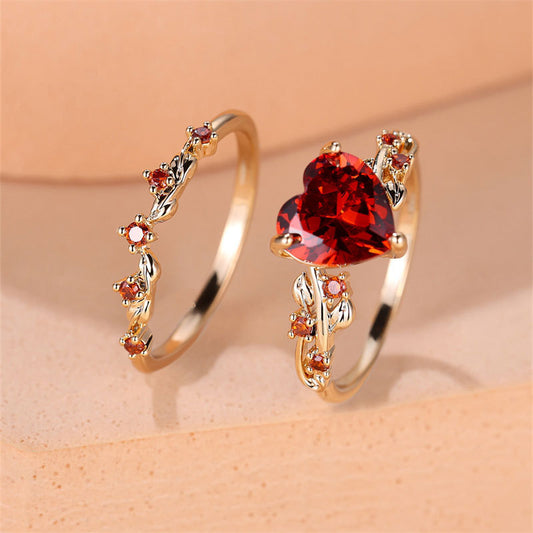 "Antique ruby stone ring with a vintage-inspired band and deep red gemstone centerpiece – elegant statement jewelry for women."