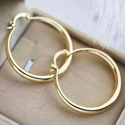 GOLD LARGE HOOP EARRINGS