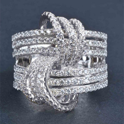 VINTAGE ZIRCONIA LIGHT CROSS RING