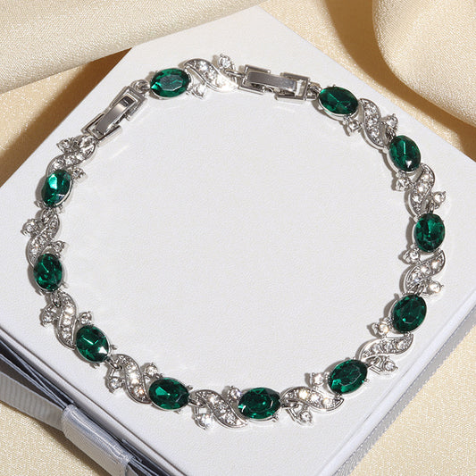 VINTAGE ZIRCONIA CROSS BRACELET