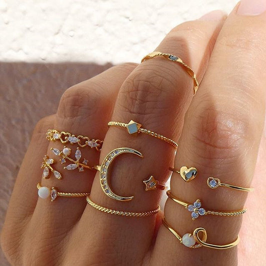 BOHEMIAN VINTAGE 10-PIECE RING
