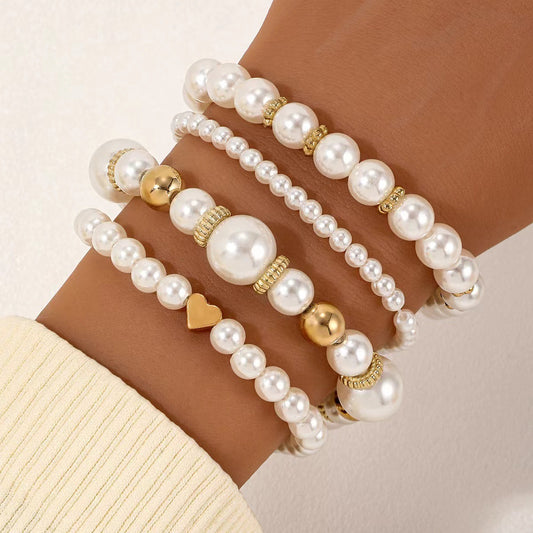 RETRO CHIC PEARL BRACELET SET