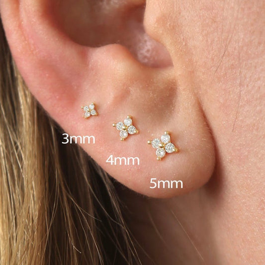 ZIRCONIA DAINTY STUD EARRING SET