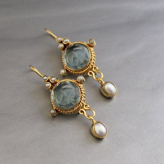 MERENA VINTAGE PEARL EARRINGS