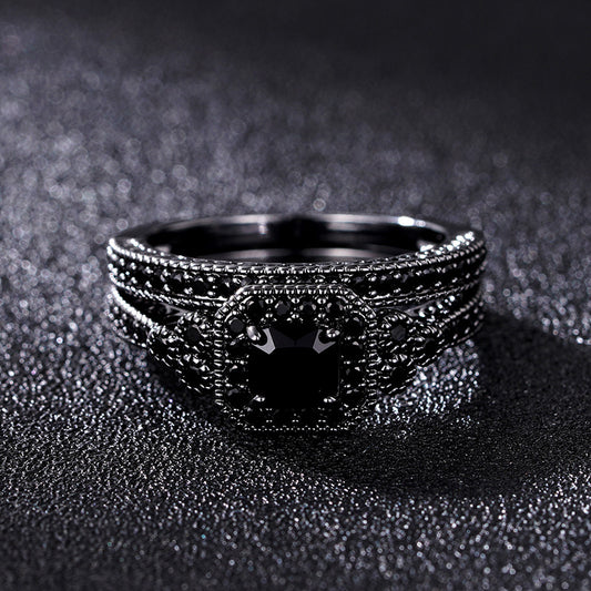 RETRO BLACK RING DUO